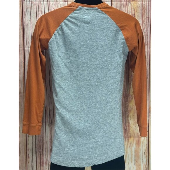 Texas Longhorns Pro Edge Long Sleeve Tshirt Large Vintage Print Raglan - Picture 2 of 5